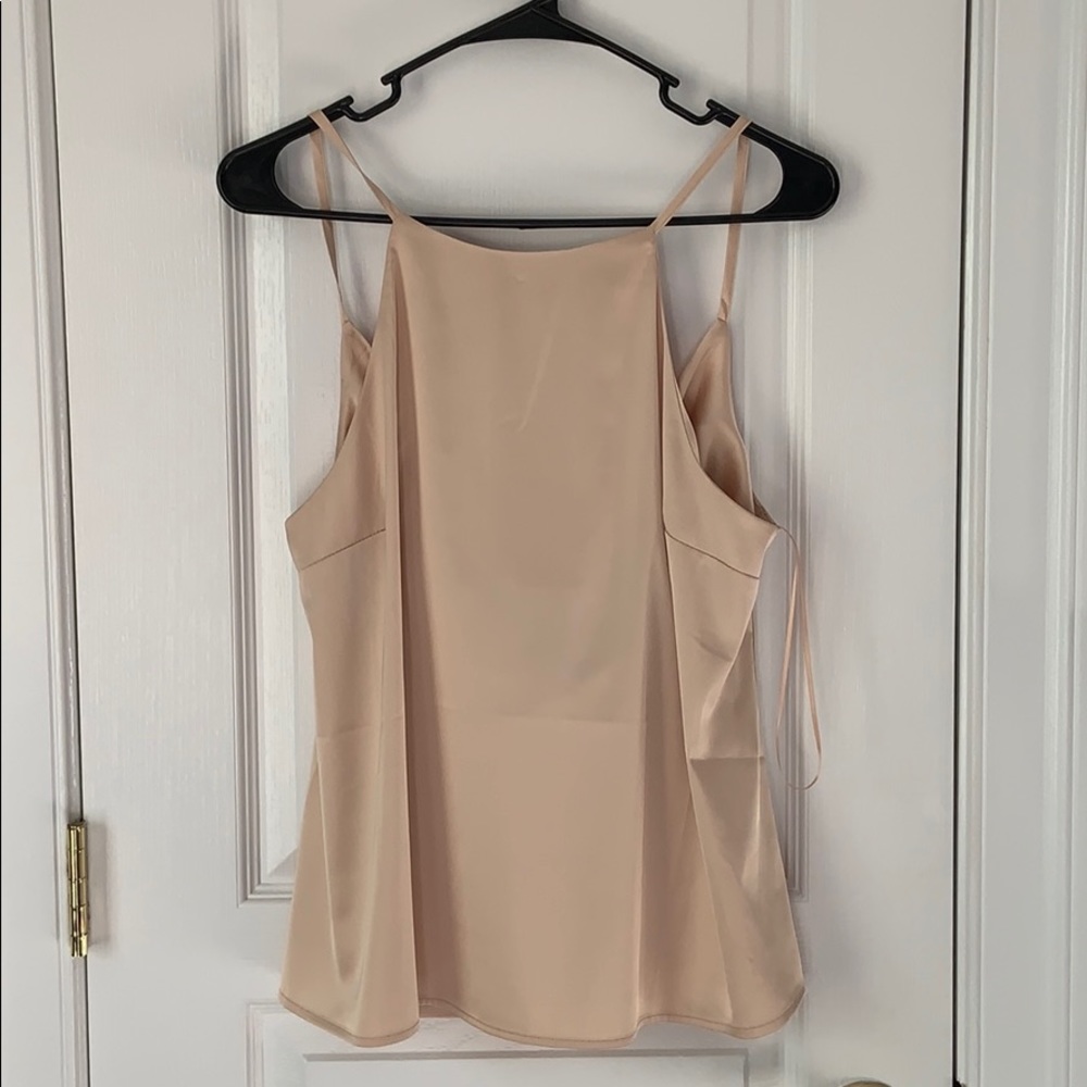 Cream tank with low back